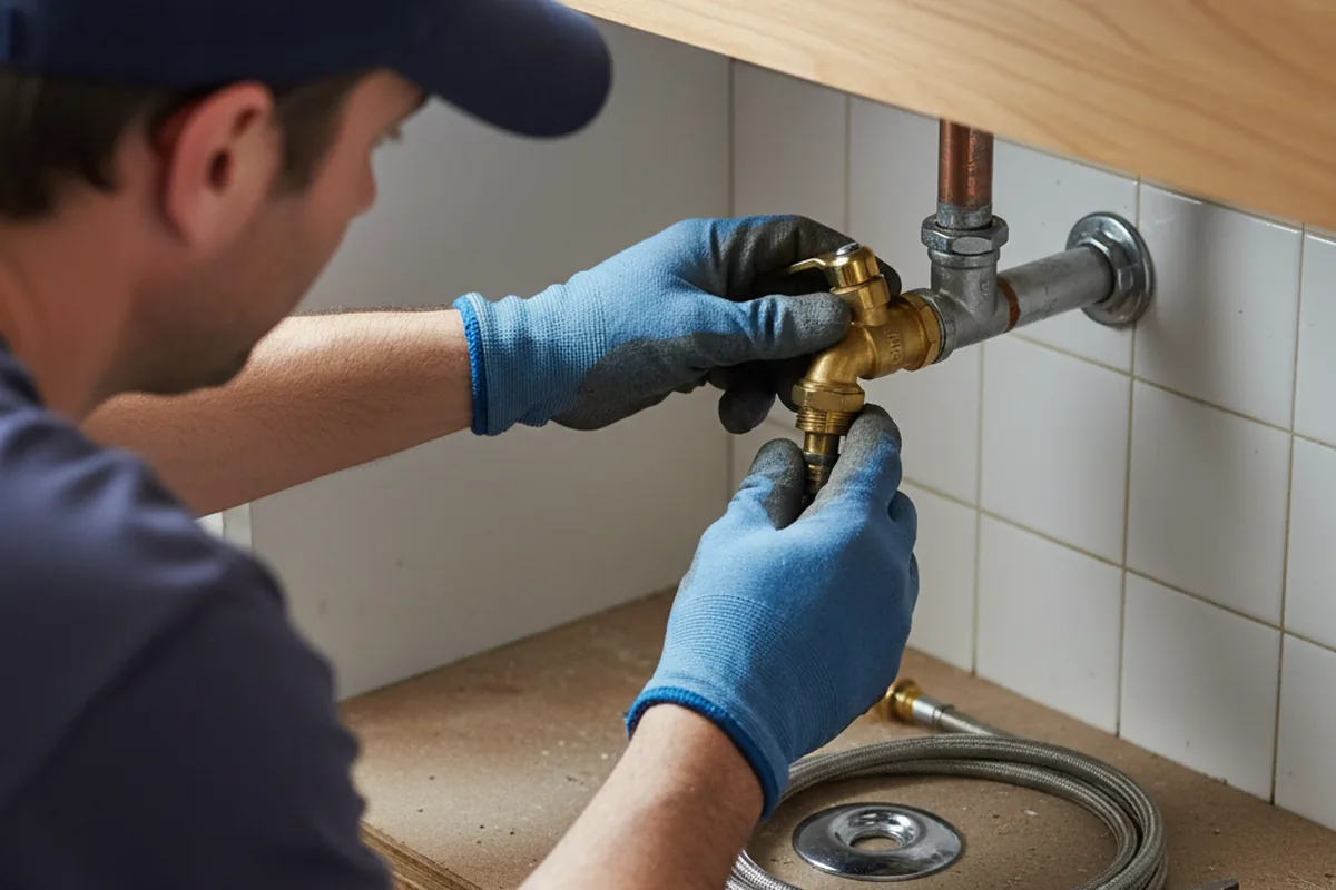 Shutoff valve and fitting work during Emergency Plumbing in Riverdale